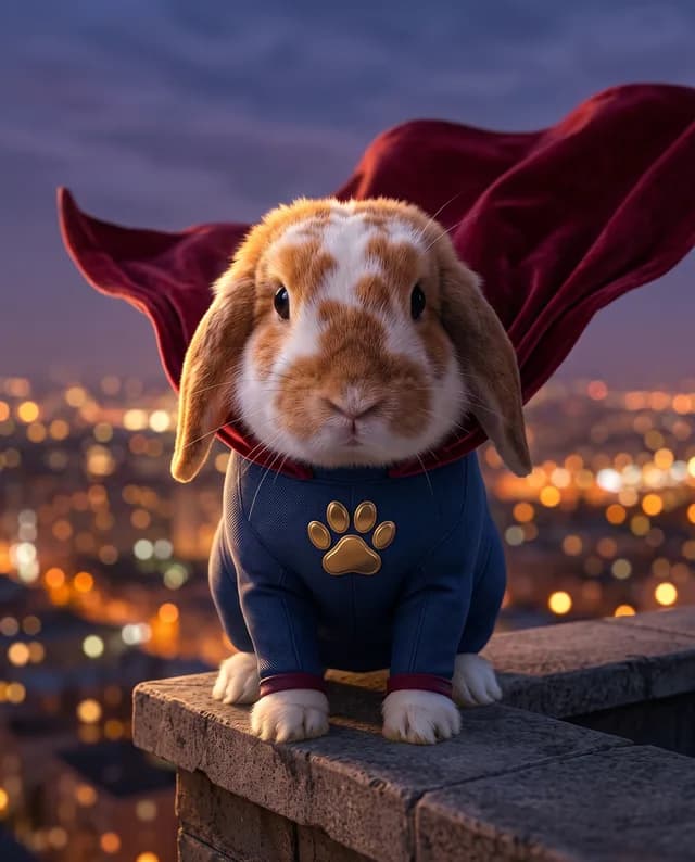 Caped Crusader style example portrait