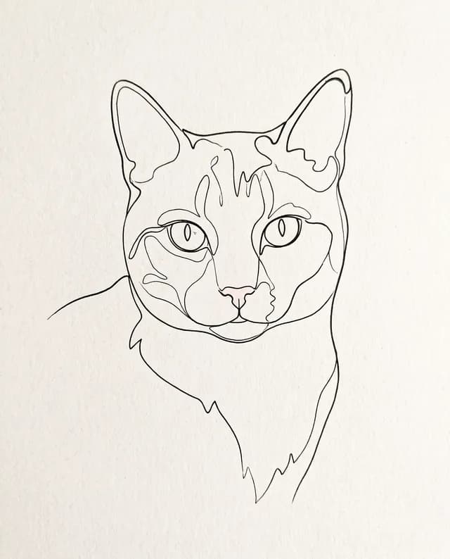 Line Art style example portrait