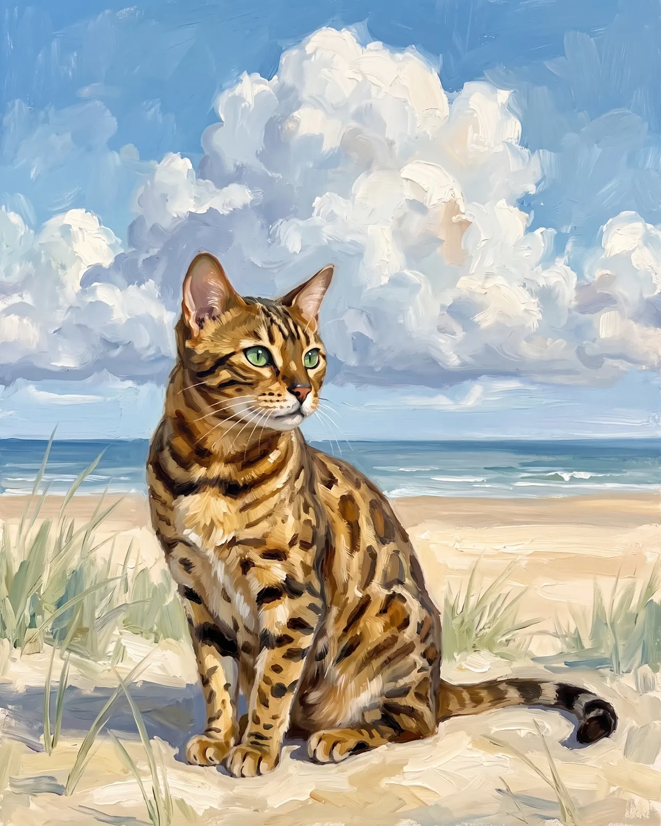 Jasper, a Bengal, Windswept Dunes example.
