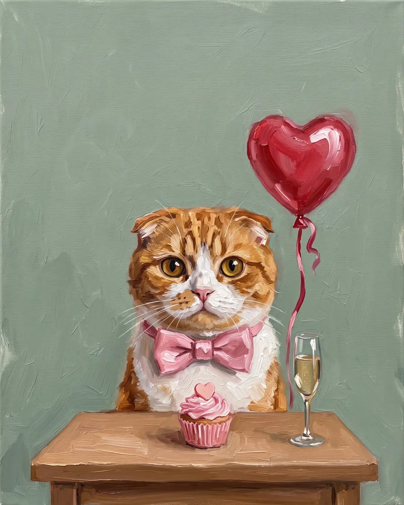 Biscuit, a Scottish fold, Candlelit Date example.