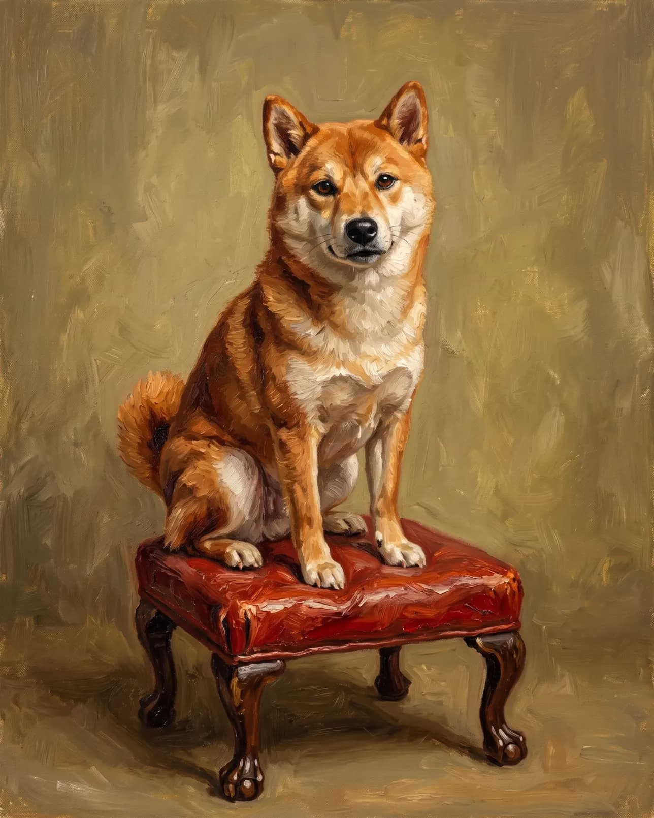 Suki, a Shiba Inu, Conservatory Perch example.