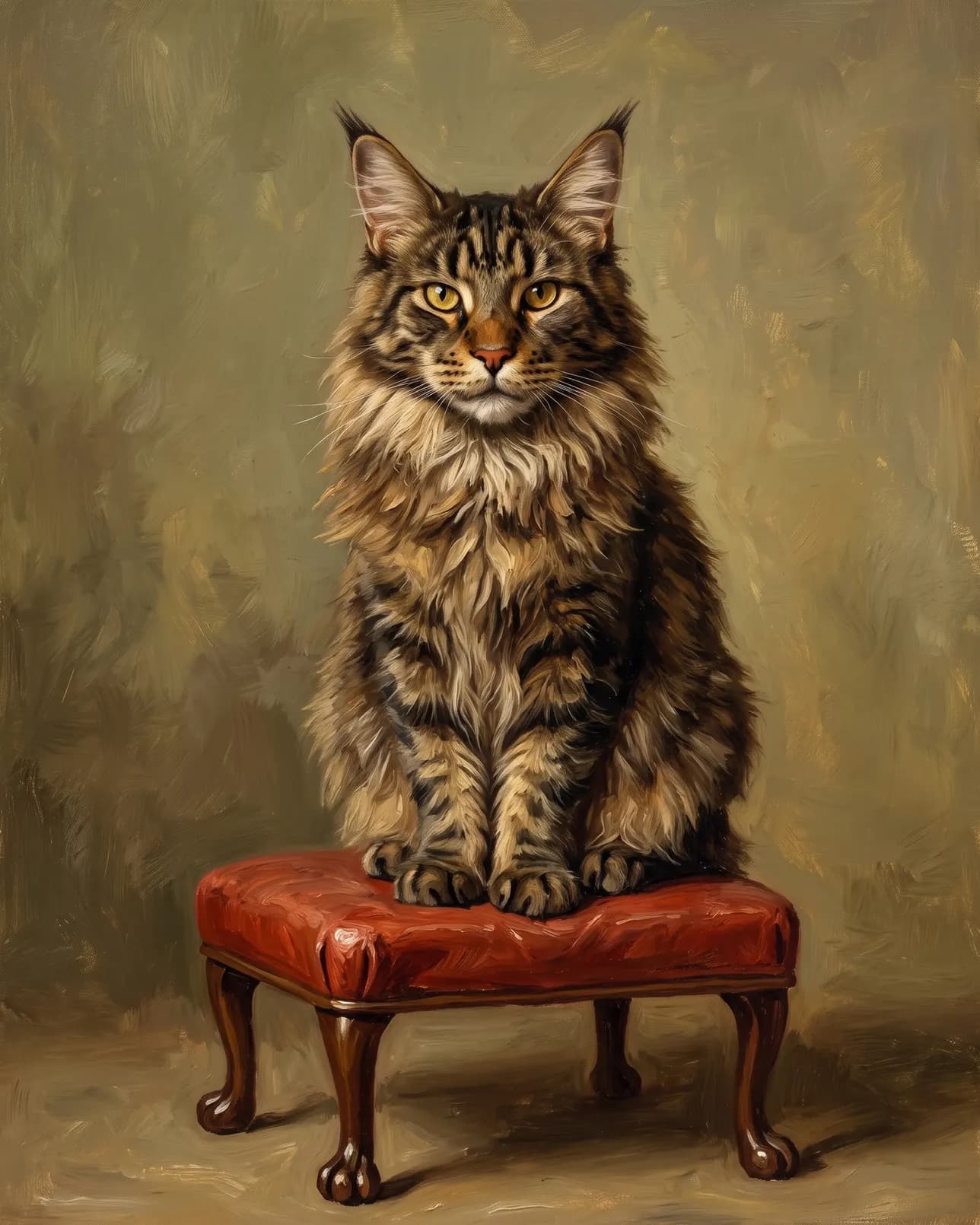 Baron, a Maine coon, Conservatory Perch example.