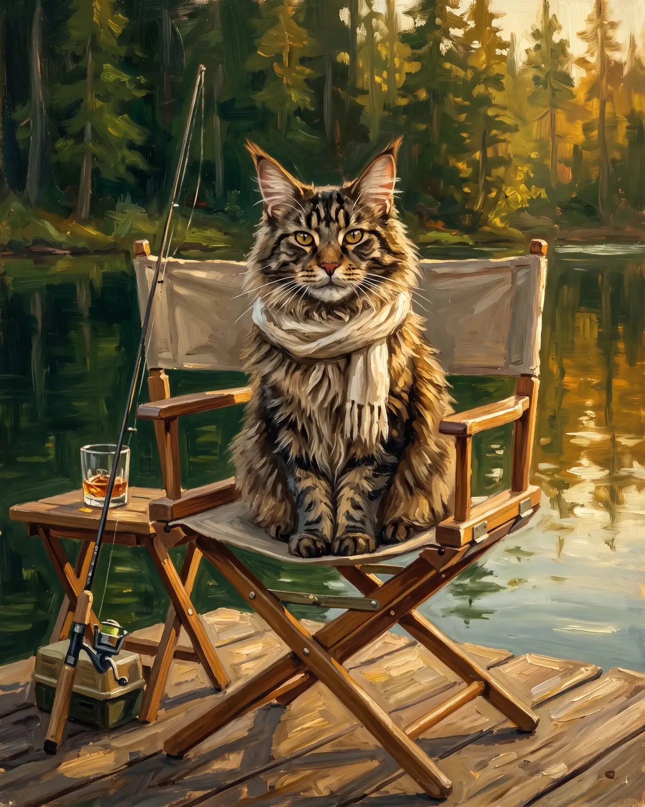 Baron, un chat maine coon, exemple L'heure du quai.