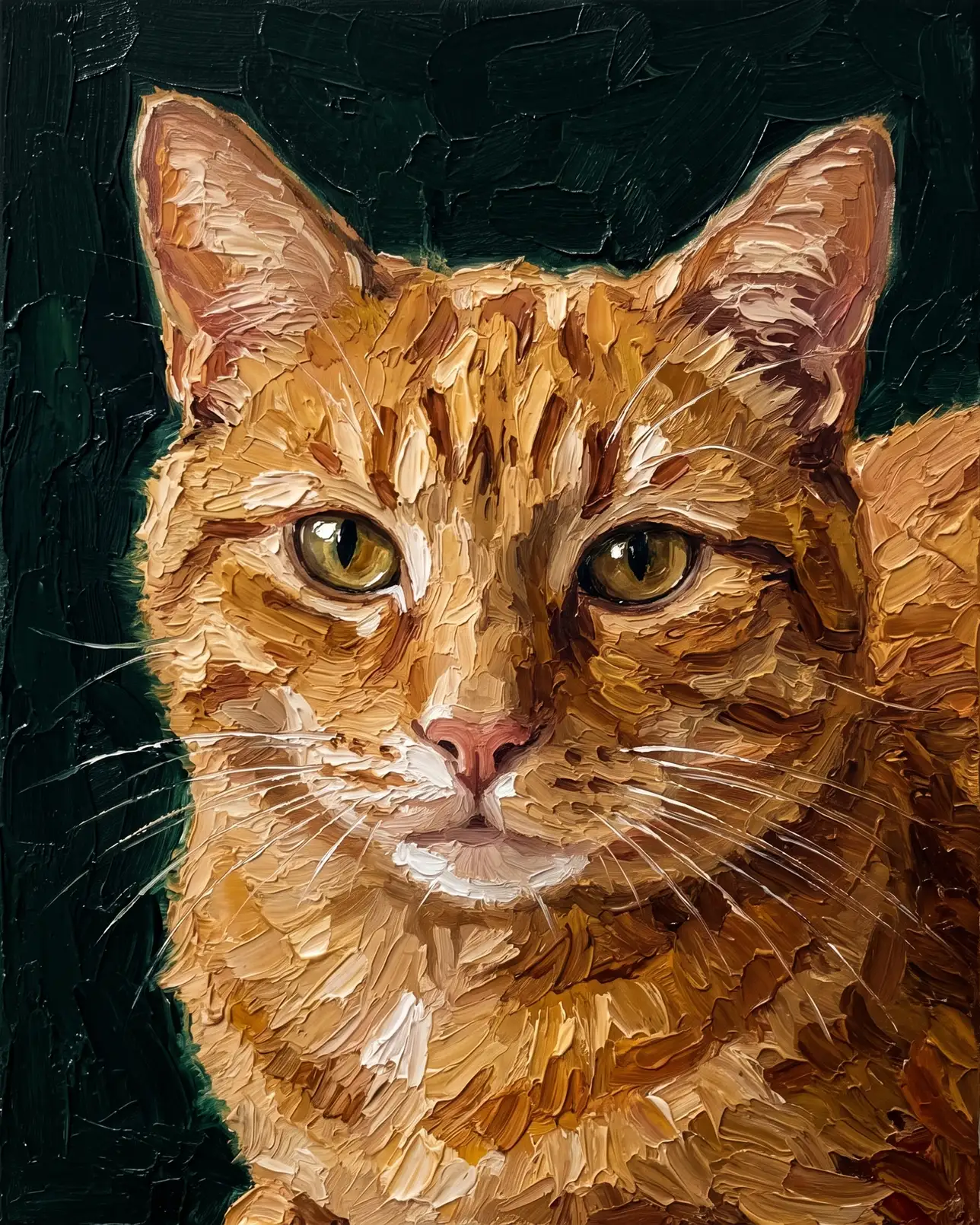 Miel, un chat tigré, exemple Buste d'émeraude.