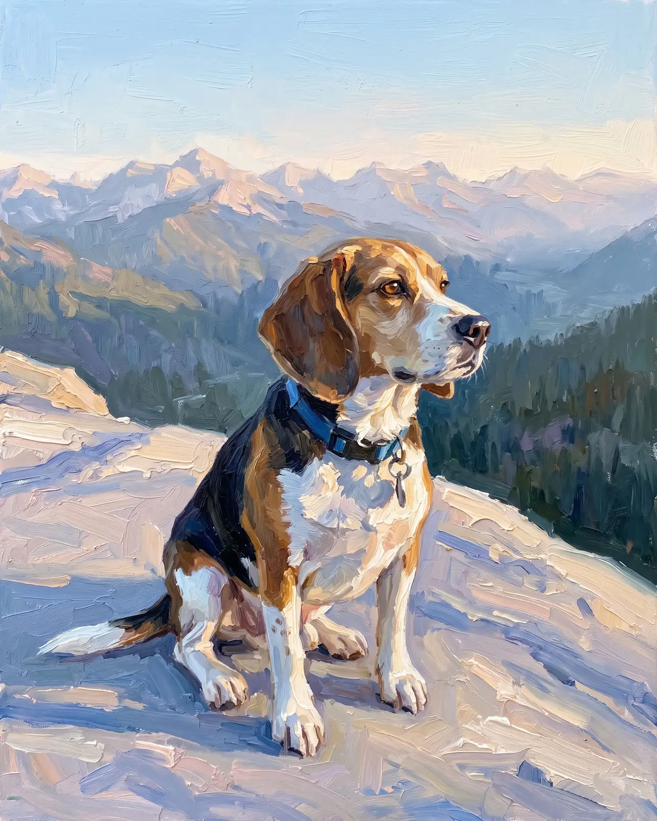 Buddy, un beagle, exemple Vers les Sommets.