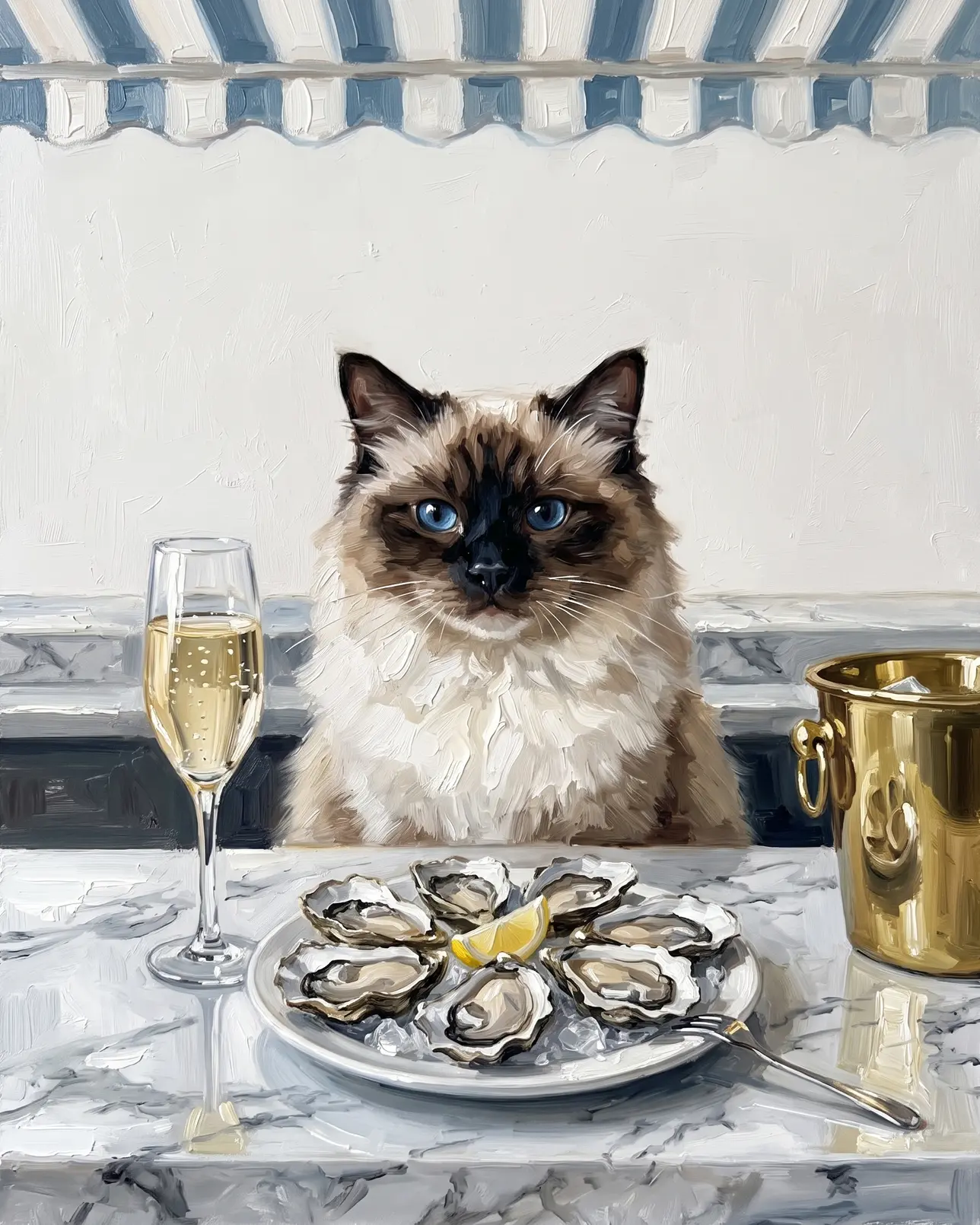 Willow, un chat ragdoll, exemple Perle et bulles.
