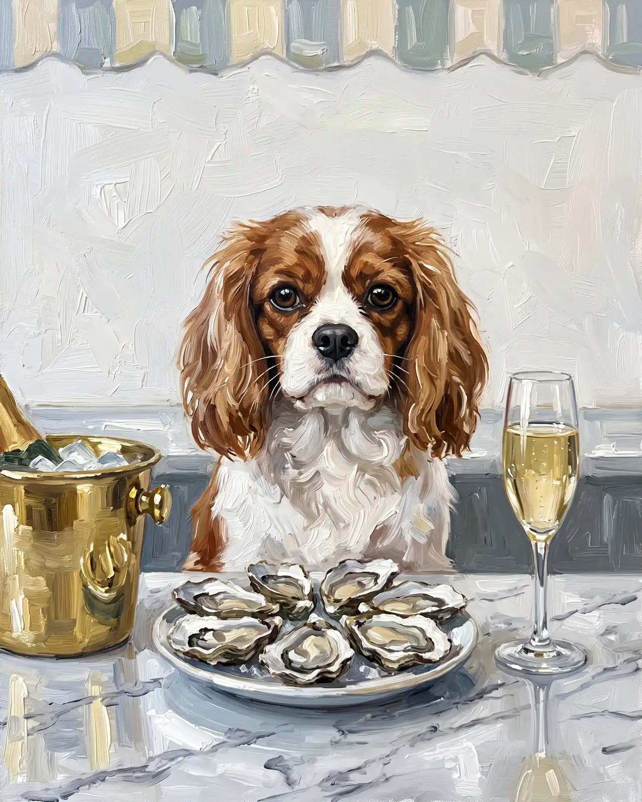 Daisy, un cavalier King Charles, exemple Perle et bulles.