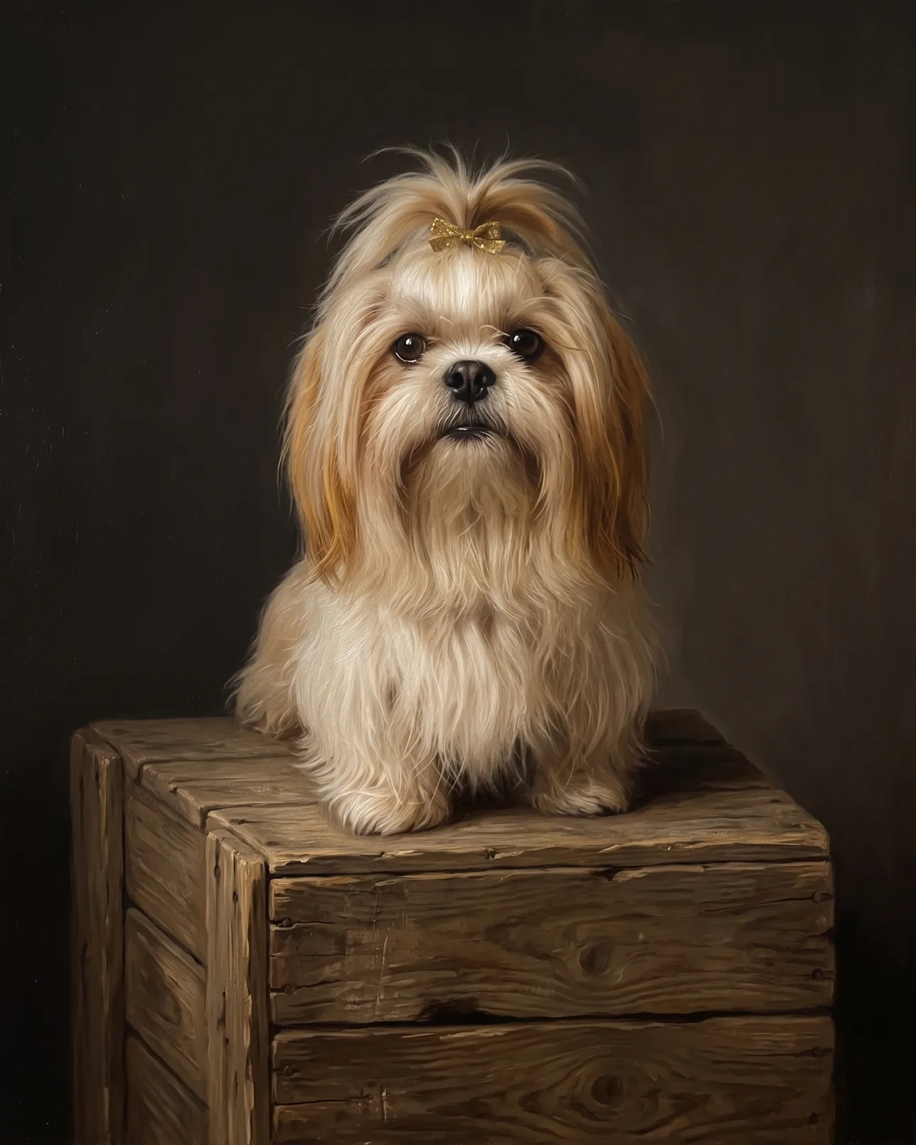Coco, a Shih Tzu, The Pedestal example.