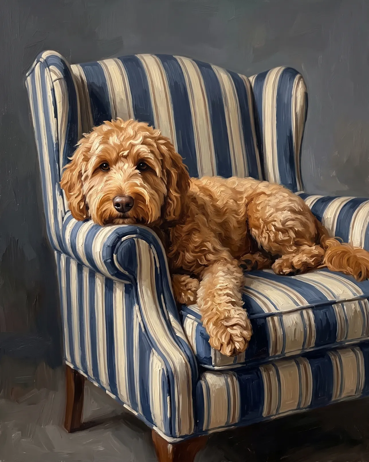 Teddy, un goldendoodle, exemple Le Fauteuil.
