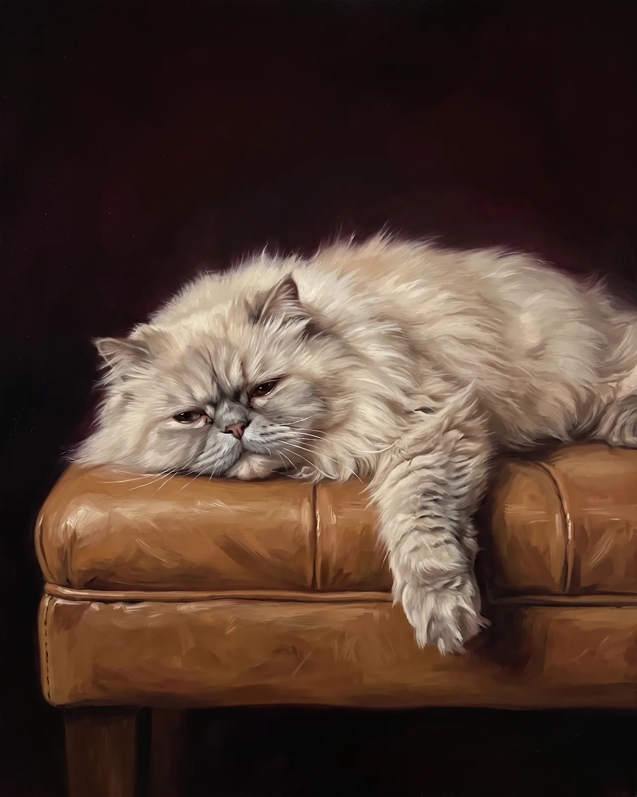 Frost, un chat persan, exemple Repos de velours.