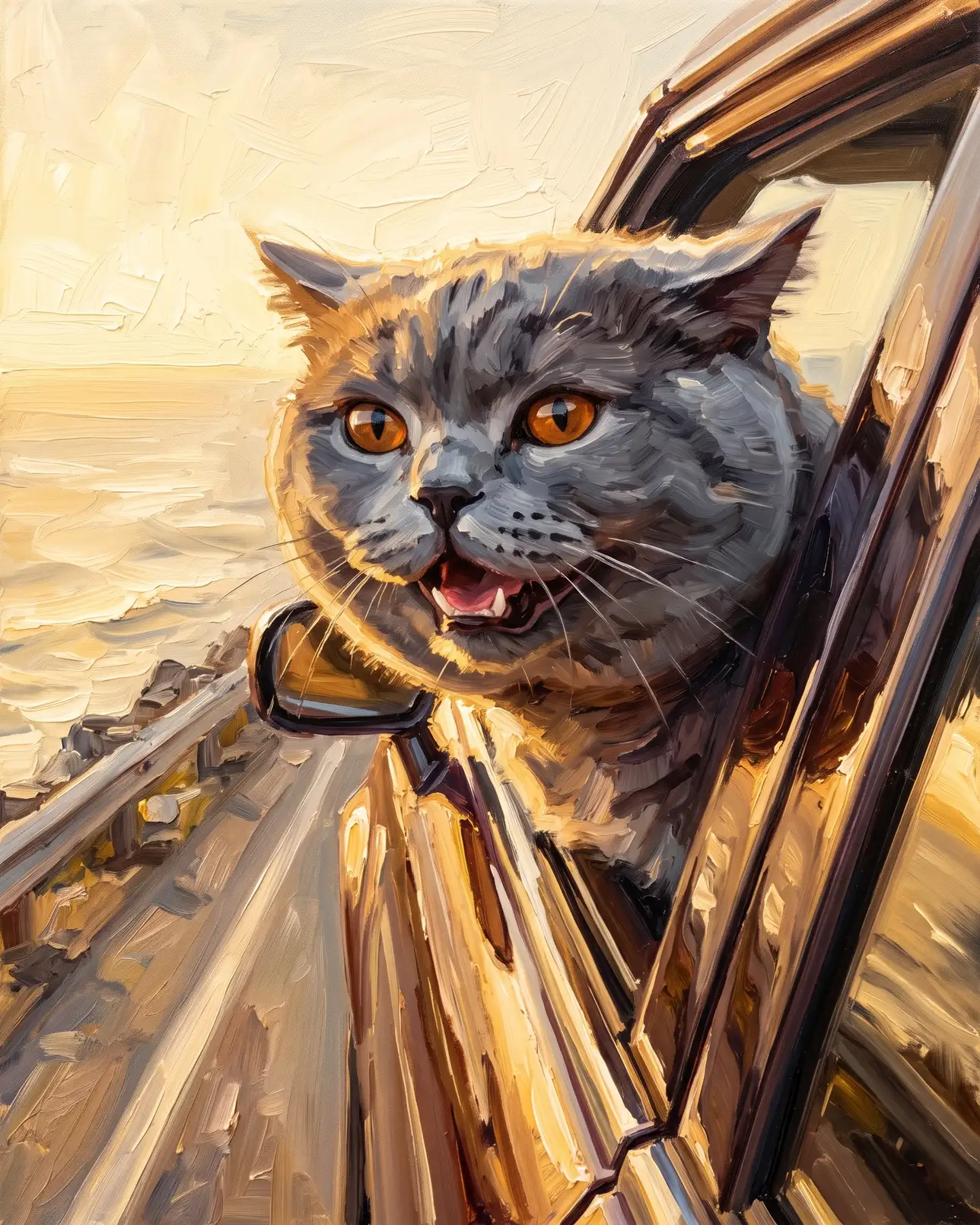 Earl, a British shorthair, Wind and Waves example.