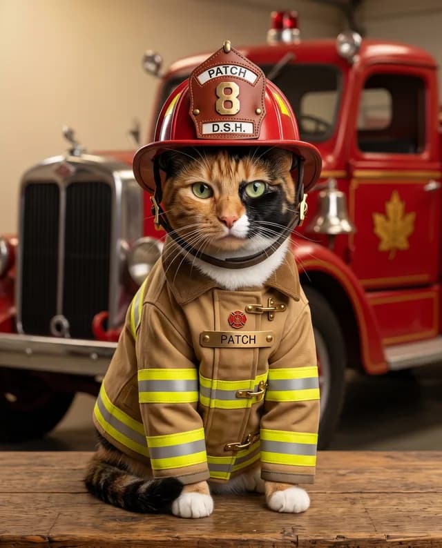 The Firefighter style example portrait