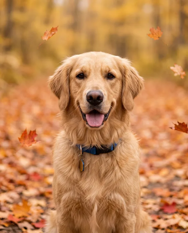 Autumn Walk: example portrait of a dog
