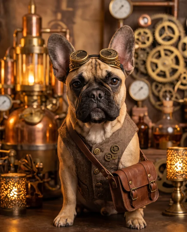 The Time Traveler: example portrait of a dog