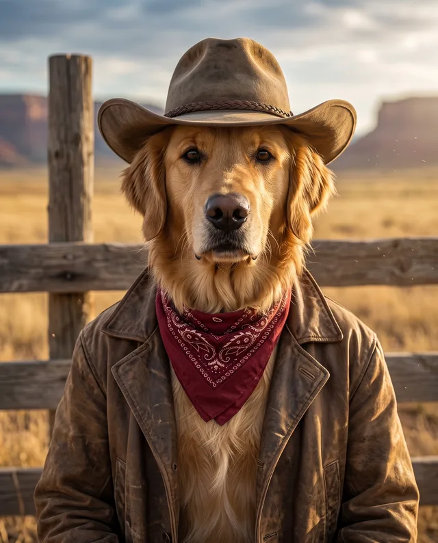 The Trail Boss: example portrait of a dog