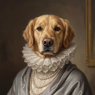 The same test dog in the The Duchess style