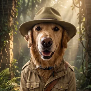 The same test dog in the The Explorer style