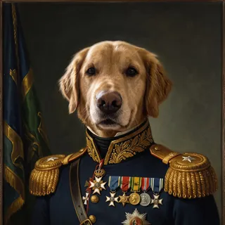 The same test dog in the The General style