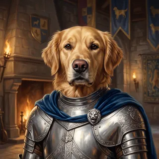 The same test dog in the The Knight style