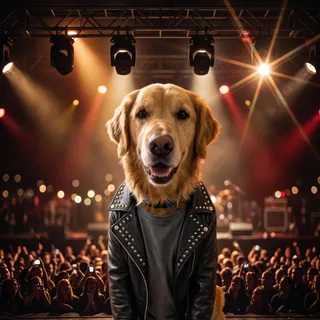 The same test dog in the The Rockstar style