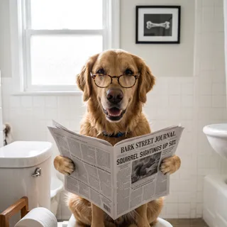 The same test dog in the The Throne Room style