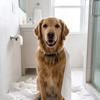 The same test dog in the The TP Bandit style